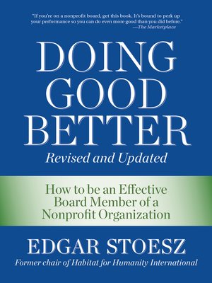 cover image of Doing Good Better